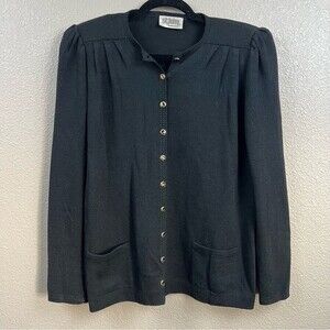 🌼 FINAL PRICE St. John by Marie Gray Knit Button Up Sweater